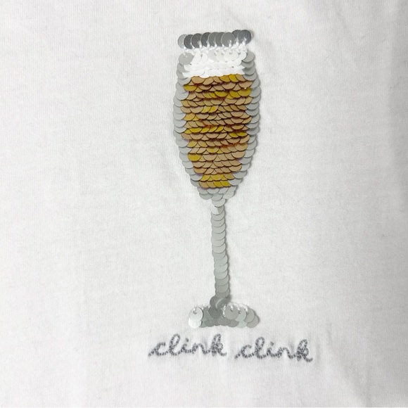 Abercrombie & Fitch Short Sleeve White Graphic Skimming Tee Sz S Martini Glass - Picture 4 of 6